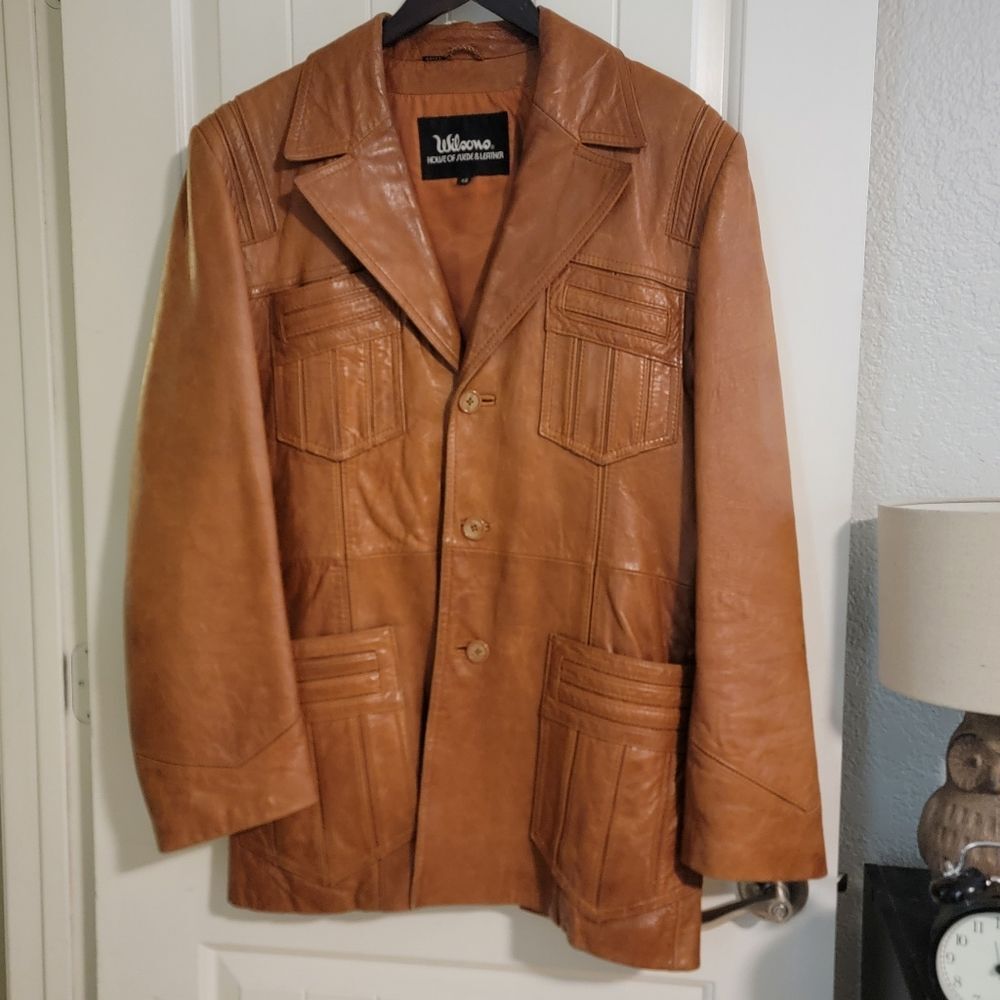 Wilson's 70s Cognac Vintage Leather Jacket